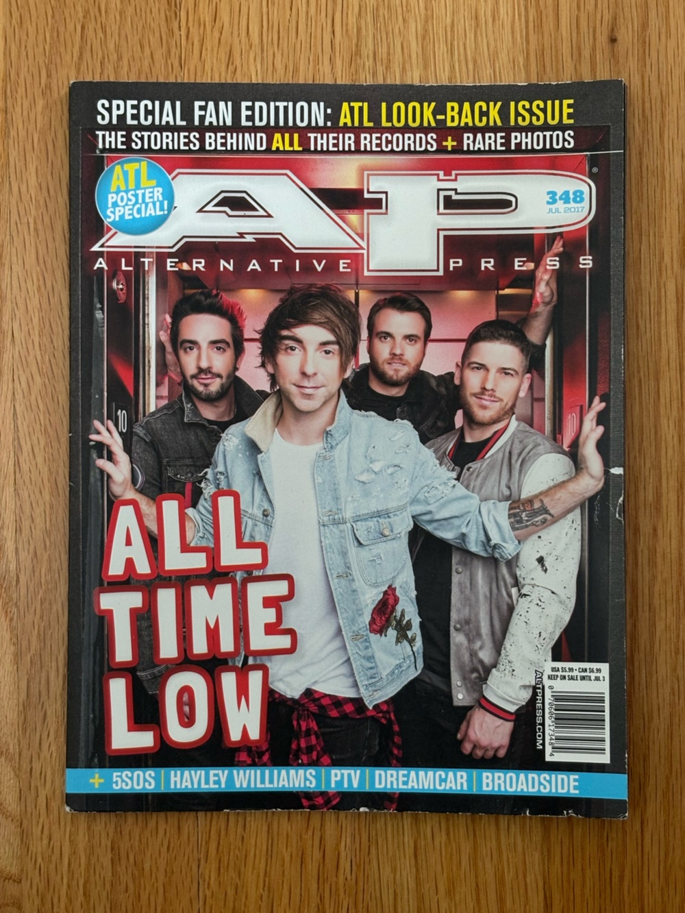 Alternative Press magazine issue 348 July 2017 All Time Low band cover